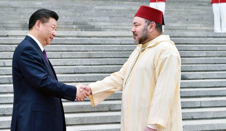 الملك محمد السادس والرئيس الصيني