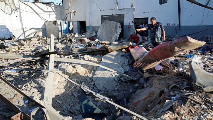 قصف مركز المهاجرين الليبي