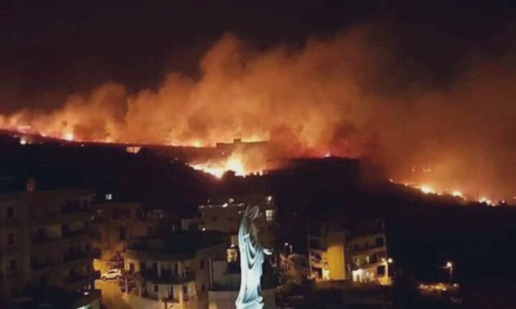 عشرات الحرائق تجتاح لبنان
