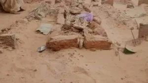 جزائري جنب قبر والدته