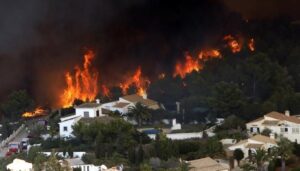 حريق إسبانيا فرنسا